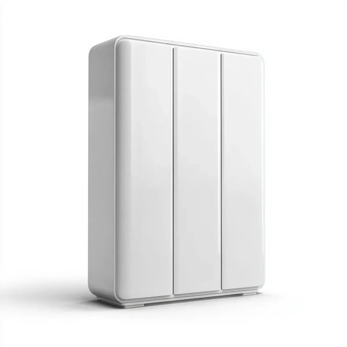 Armoire de chambre 3 portes battantes blanche 150 x 60 x 200 cm en panneaux MDF mélaminés rectangulaire