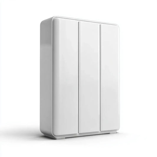 Armoire de chambre 3 portes battantes blanche 150 x 60 x 200 cm en panneaux MDF mélaminés rectangulaire